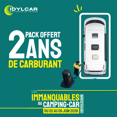 Pack camping-car Idylcar 2️⃣ : 2 ans de carburant offert*